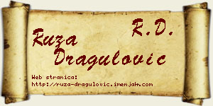 Ruža Dragulović vizit kartica
